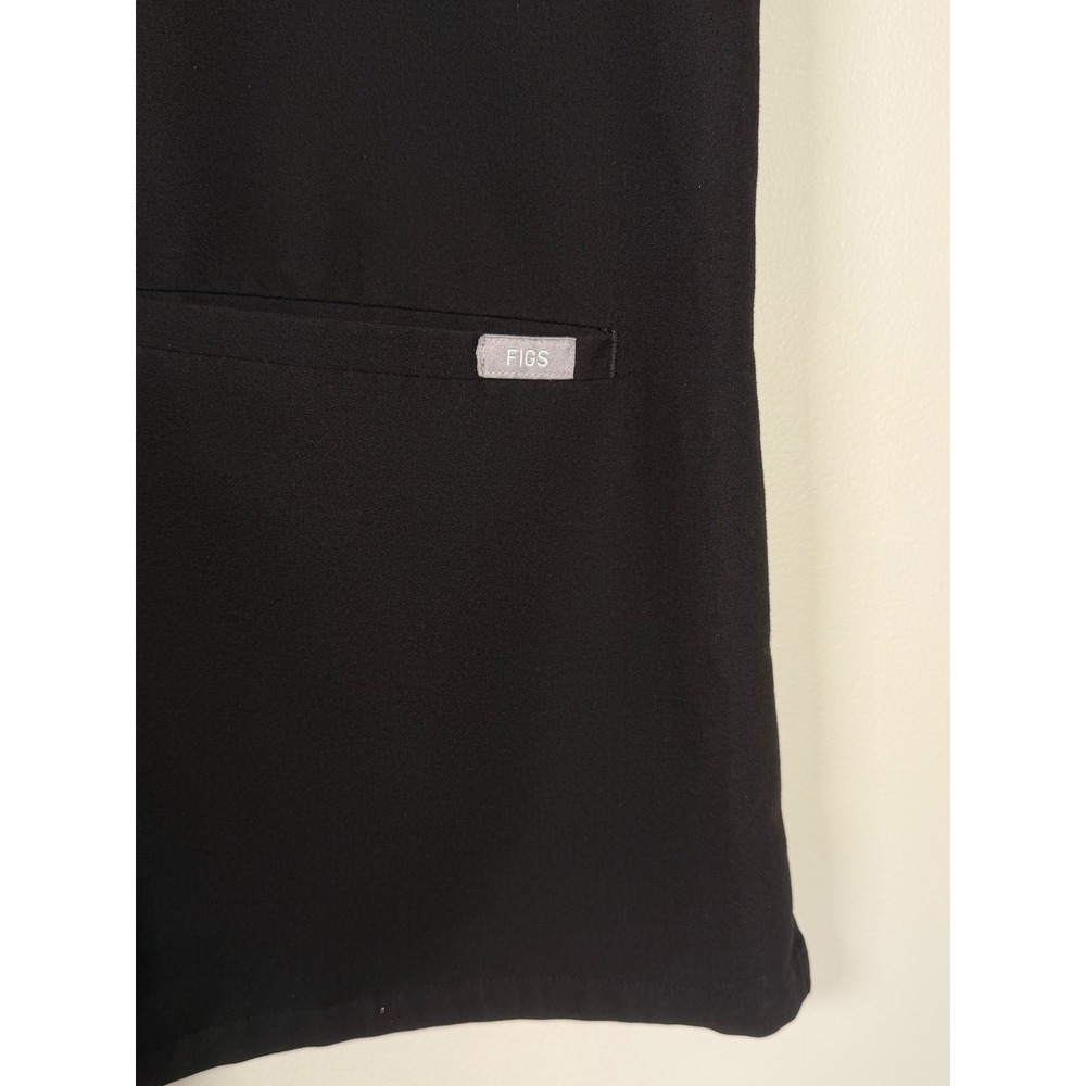 FIGS Technical Collection Black V-Neck Scrub Top XXL FW1100 Short Sleeve - Picture 3 of 7